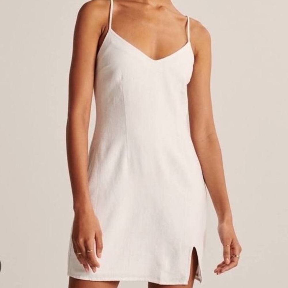 Abercrombie & Fitch Linen White Mini Dress